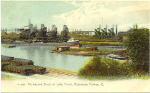The Minnesota Dock in the Harbor, 1909.  Click for larger image.