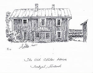 The Ollila house still exists next to the River Kyro.  Click for clearer image